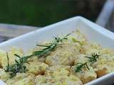Pommes de terre tapées à l’huile d’olive, romarin et sarriette