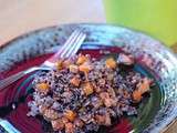 Risotto au riz venere, lentilles belluga et dès de courge