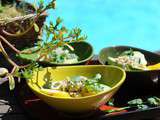 Salade de la piscine : avocat, mangue et crabe à la coriandre
