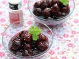 Soupe de cerises du jardin et géranium bourbon