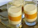 Verrine passion, crémeux et gelée, pannacotta vanillée