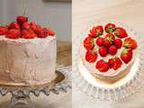 Gâteau d'anniversaire  layer cake  fraises et vanille