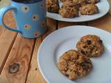 Cookies moelleux à l’okara, au gingembre, aux noix et cranberries
