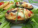 Avocat Gratiné au Poivron, Crème & Cheddar