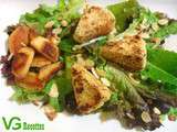 Salade au Camembert Pané, Pommes & Amandes Grillées