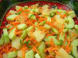 Salade Concombre, Ananas, Carotte, Piment et Citron Vert