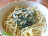Spaghetti aux Epinards, Parmesan & Pignons de Pin