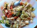 Salade poulet, pommes de terre et courgettes