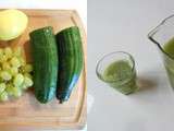 Jus vert au jus de concombre diurétique et antioxydant