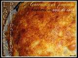 Gâteau aux pommes, bananes et noix de coco