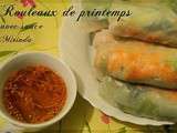 Rouleaux de printemps avec sa sauce