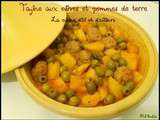 Tajine de pommes de terre et olives vertes dénoyautées