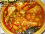 Tajine de poulet, olives et pommes de terre