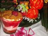 Verrine au coulis de fruits rouges et spéculoos