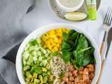 Poke bowl (saumon, avocat & mangue – ig bas)