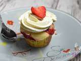 Cupcakes aux fraises et crémeux mascarpone