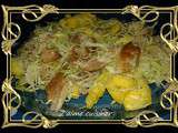 Salade de chou, poulet et ananas