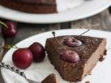 Gâteau fondant chocolat et cerises | vegan