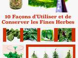 10 Façons de Conserver et d'Utiliser les Fines Herbes Aromatiques
