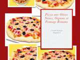 Pizza: Pizza aux Olives Noires, aux Oignons et au Fromage Pecorino Romano