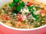 Soupe: Soupe au Kale, aux Oeufs et au Fromage (Stracciatella)
