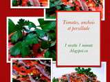 Tomates, anchois et persillade