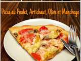 Pizza au Poulet, Artichaut, Olive et Fromage Manchego