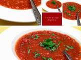 Soupe Froide de Tomates au Cumin et à la Coriandre