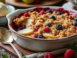 Crumble poire et fruits rouges : une recette gourmande à essayer