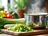 Préparation simple de la fondue de poireaux vegan