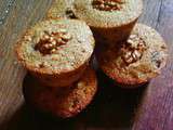 Muffins rustique aux noix, raisin sec et à la farine de blé complet