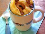 Mug cake salé façon quiche lorraine aux lardons et champignons