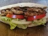 Sandwich Kebab Maison...avec Salade, tomate, Oignon? et Pita ou galette