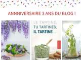 Anniversaire 3 ans du blog 1,2,3…Dégustez et concours