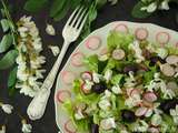 Salade à la fleur d’acacia – fleur comestible