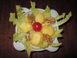 Salade barbucine ou endive, pommes et noix