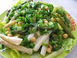 Salade d'asperges vertes et blanches et pois chiches