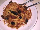Spaghettis à la sauce miam version tomate (ig bas)