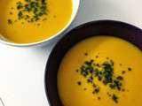Soupe aux patates douces, courges et carottes