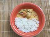 Curry de cabillaud, crevettes et lait de coco