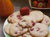 Cookies à la fraises et buttermilk (lait ribot)