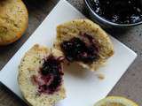 Muffins cassis citron & pavot sans lactose