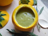 Velouté de courgette jaune & verte à la crème végétale d'amande