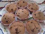 Muffins au nutella, pépites de chocolat