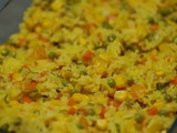 One pot de riz safrané aux légumes