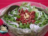 Salade chorizo oignon rouge