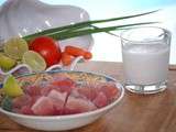 Salade tahitienne de poisson ou ... le fameux poisson cru au lait de coco