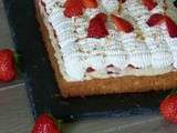 Tarte aux fraises sur fond de sable breton