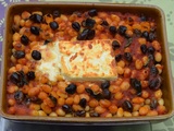 Feta rôtie aux haricots blancs et à la sauce tomate ig bas