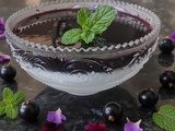 Panna cotta à la grecque au coulis de cassis ig bas